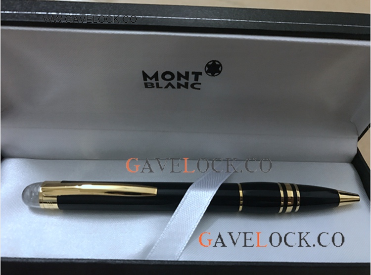 AAA Montblanc Starwalker Replica Midnight Gold Clip Ballpoint Pen